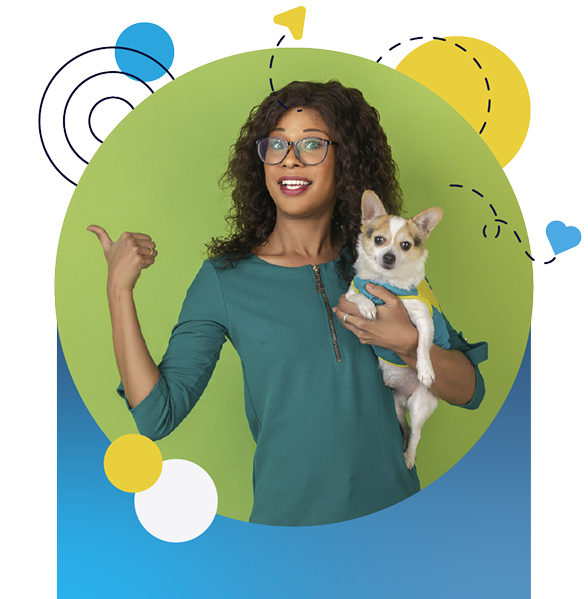 Happy dog owner after microchipping with Identipet South Africa